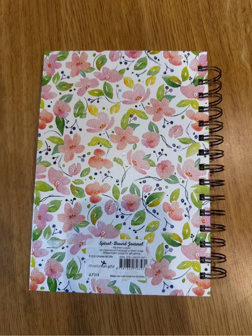 Christian Art Gifts “With God All Things Are Possible” Floral Journal